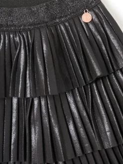 Angel & Rocket Black Lucile Metallic Tiered Rara Skirt