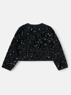 Angel & Rocket Black Maisie Velvet Sequin Jacket