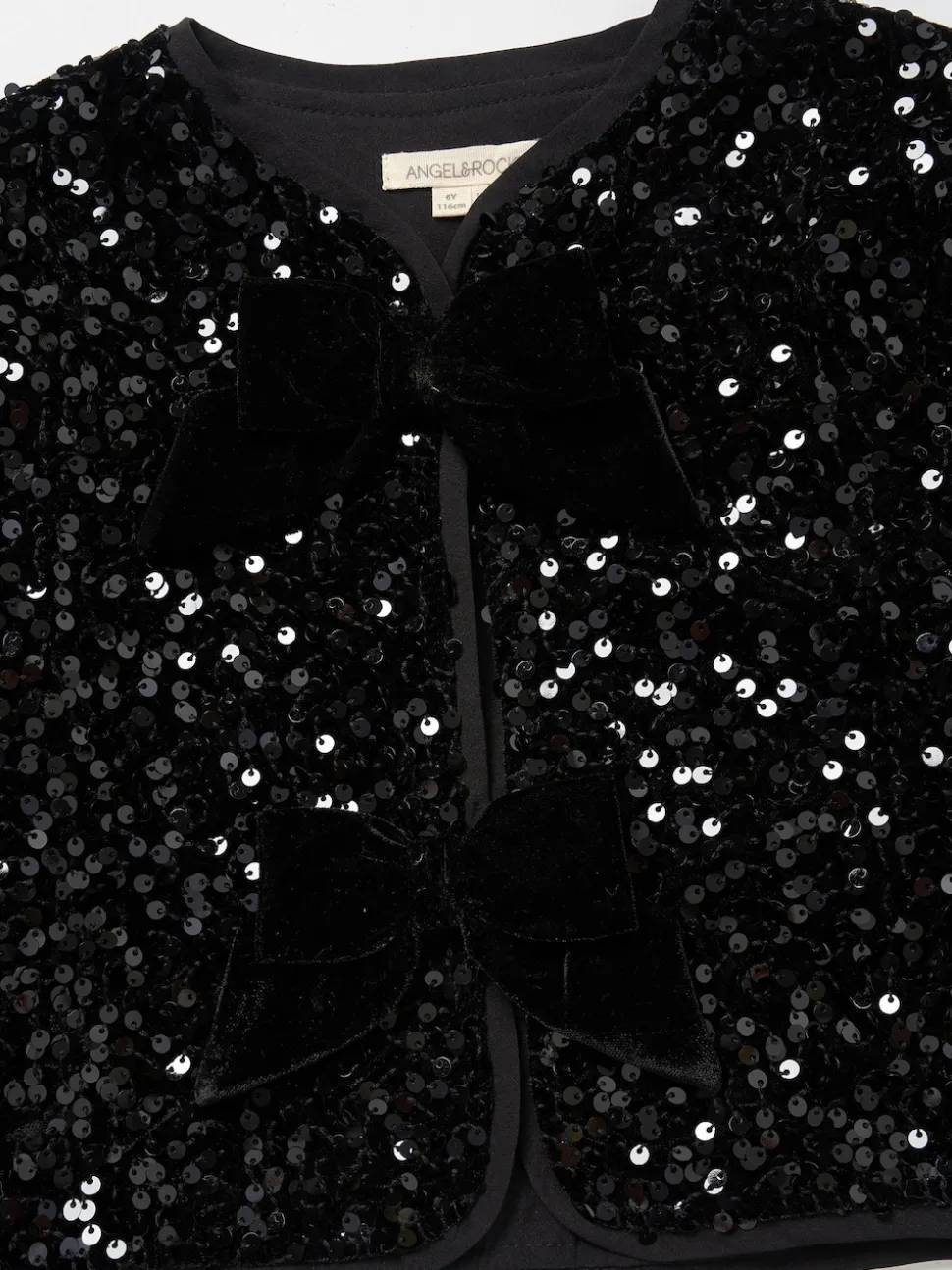 Angel & Rocket Black Maisie Velvet Sequin Jacket