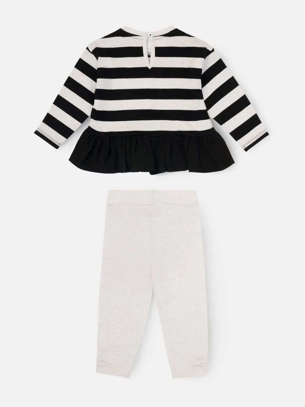 Angel & Rocket Black Marley Stripe Jersey Top And Spot Leggings
