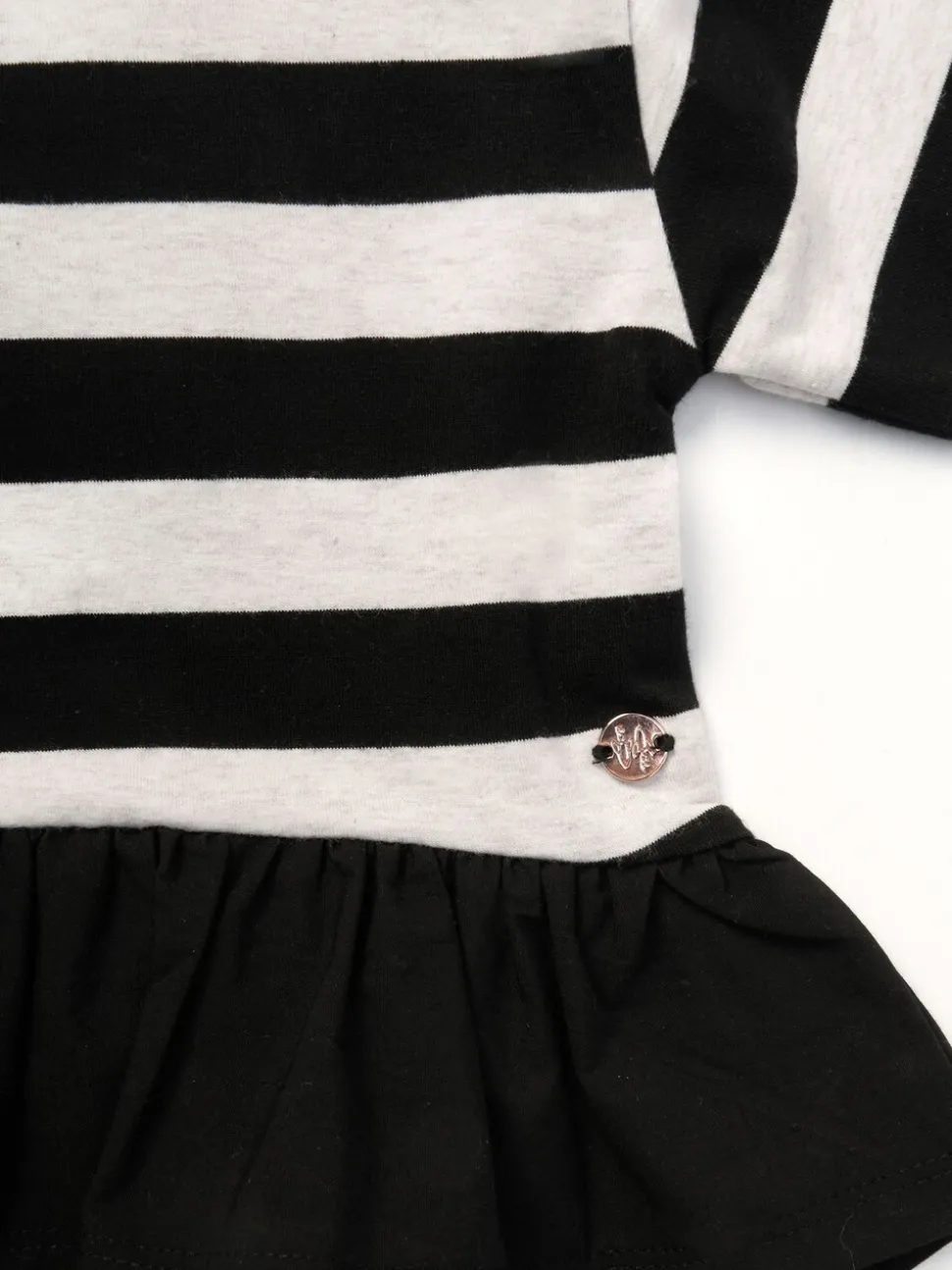 Angel & Rocket Black Marley Stripe Jersey Top And Spot Leggings