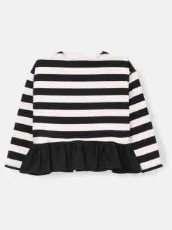 Angel & Rocket Black Marley Stripe Peplum T-Shirt