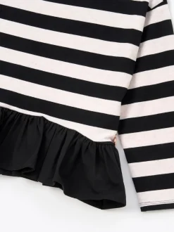Angel & Rocket Black Marley Stripe Peplum T-Shirt
