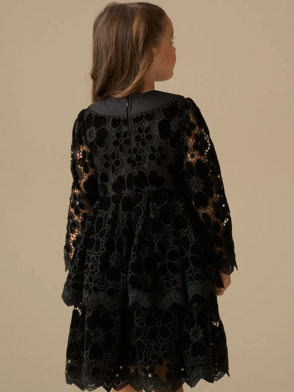 Angel & Rocket Black Mavea Velvet Lace Dress