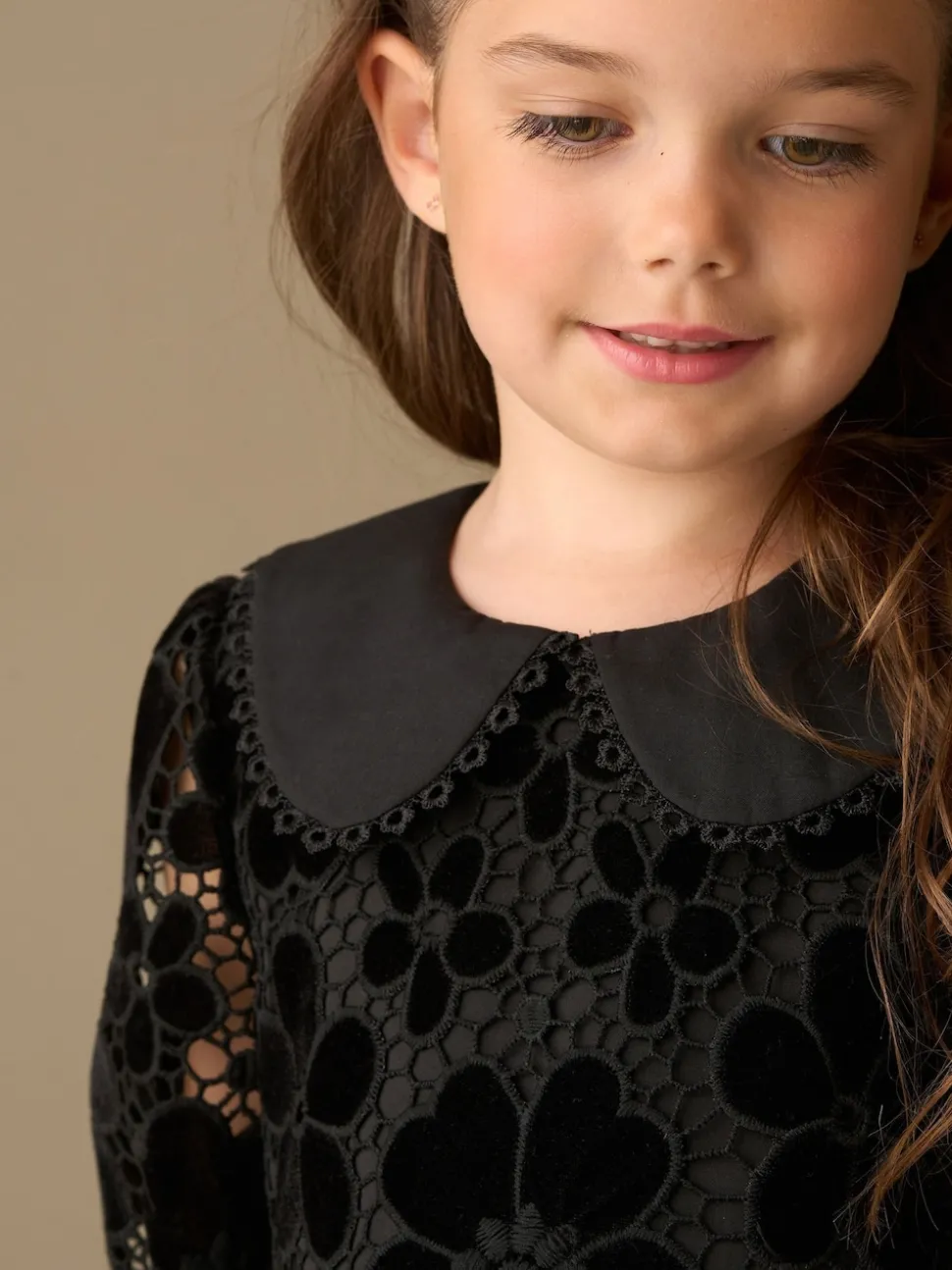 Angel & Rocket Black Mavea Velvet Lace Dress