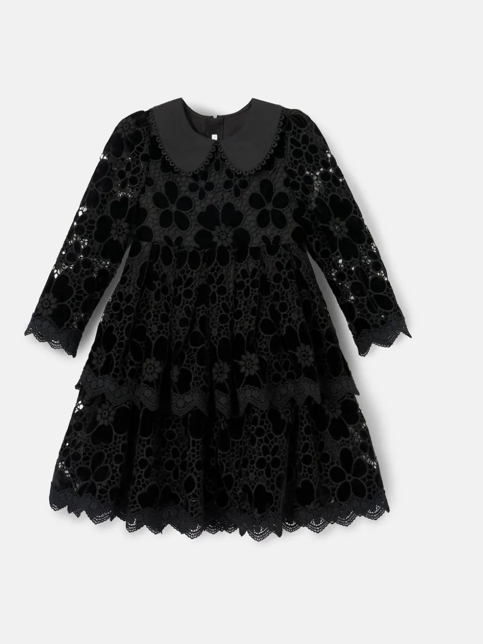 Angel & Rocket Black Mavea Velvet Lace Dress