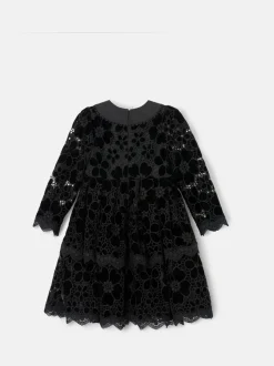 Angel & Rocket Black Mavea Velvet Lace Dress