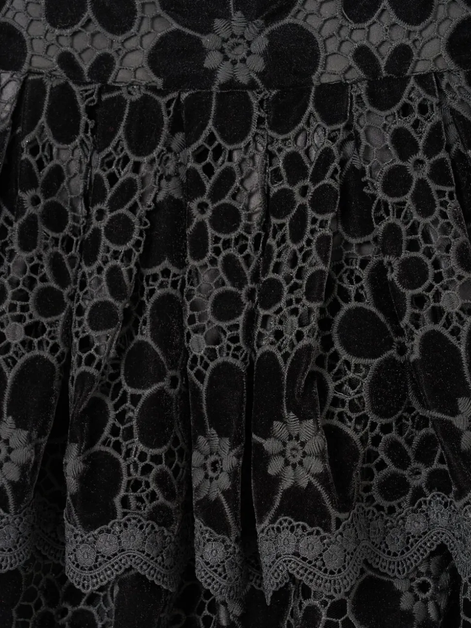 Angel & Rocket Black Mavea Velvet Lace Dress