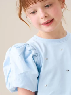 Angel & Rocket Blue Aofie Bow T-Shirt