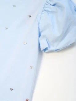 Angel & Rocket Blue Aofie Bow T-Shirt