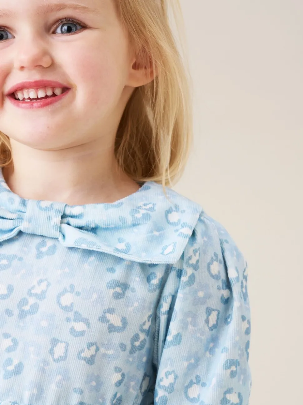 Angel & Rocket Blue AVA Bow Collar Cord Dress