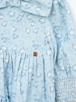 Angel & Rocket Blue AVA Bow Collar Cord Dress
