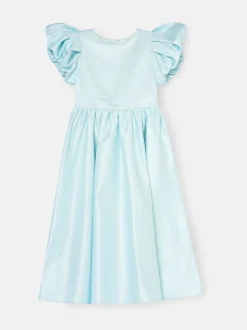 Angel & Rocket Blue Bluebell Structured Puff Sleeve Dress