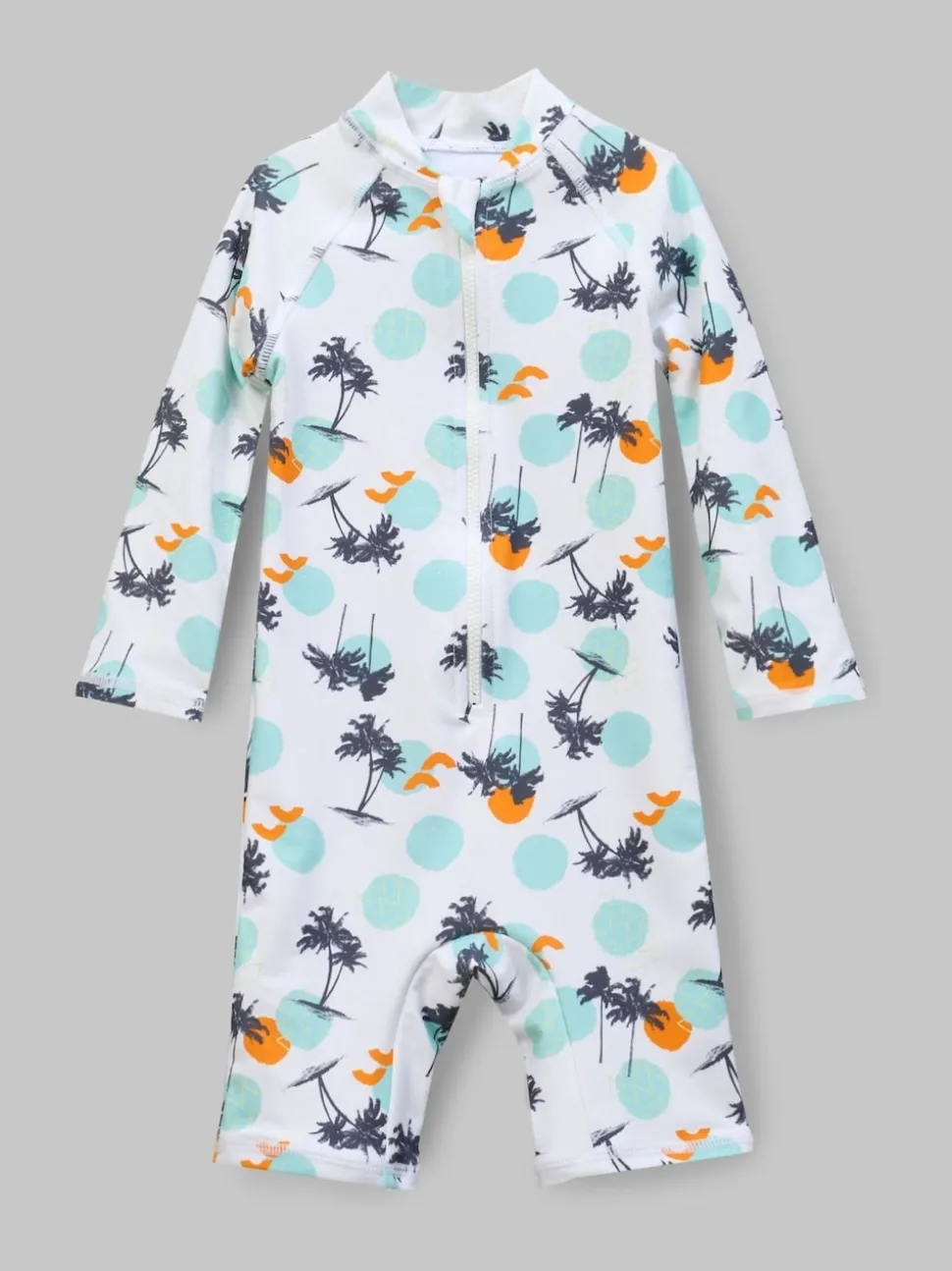 Angel & Rocket Blue Brody Blue Sunsafe Print Toddler Swimsuit
