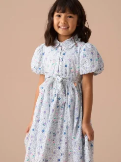 Angel & Rocket Blue Danni Printed 100% Cotton Shirt Dress