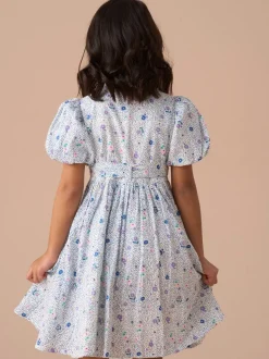 Angel & Rocket Blue Danni Printed 100% Cotton Shirt Dress