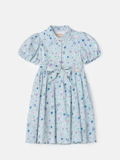 Angel & Rocket Blue Danni Printed 100% Cotton Shirt Dress