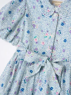 Angel & Rocket Blue Danni Printed 100% Cotton Shirt Dress