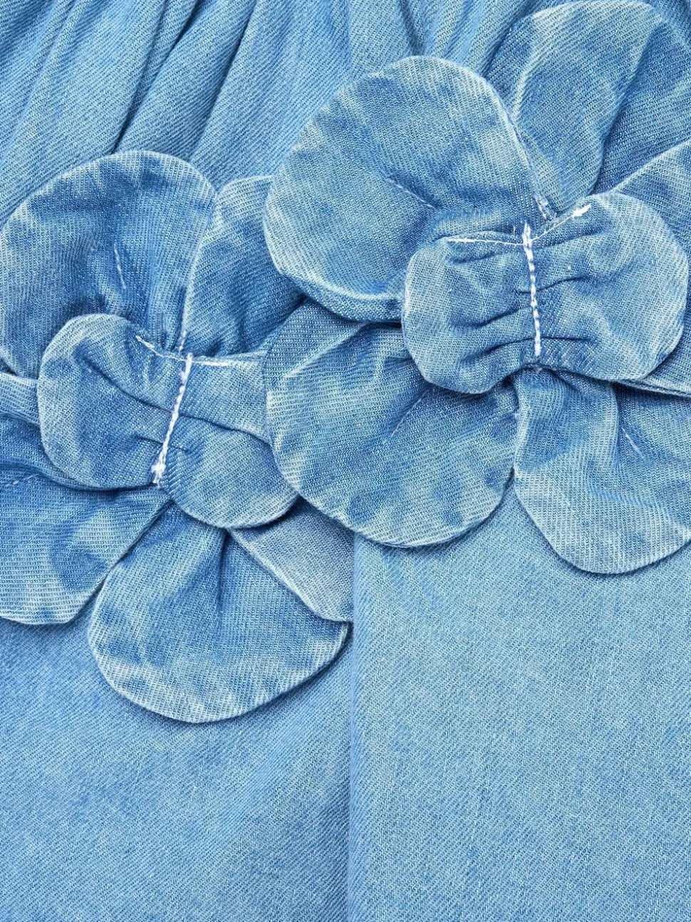 Angel & Rocket Blue Eden 3D Flower Denim Skirt