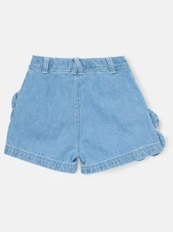 Angel & Rocket Blue Eden 3D Flower Denim Shorts