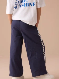 Angel & Rocket Blue Erica Linen Blend Trousers