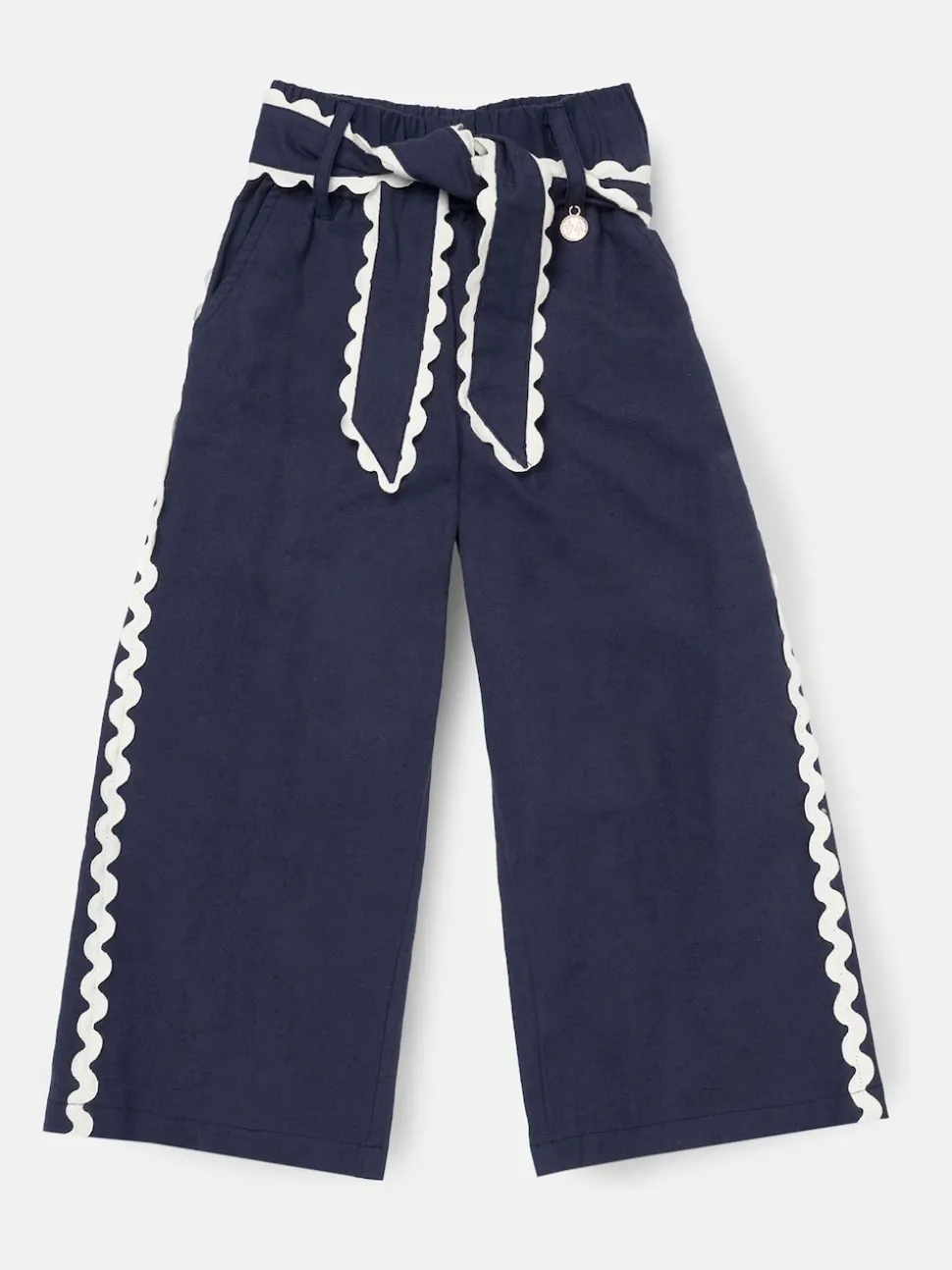 Angel & Rocket Blue Erica Linen Blend Trousers