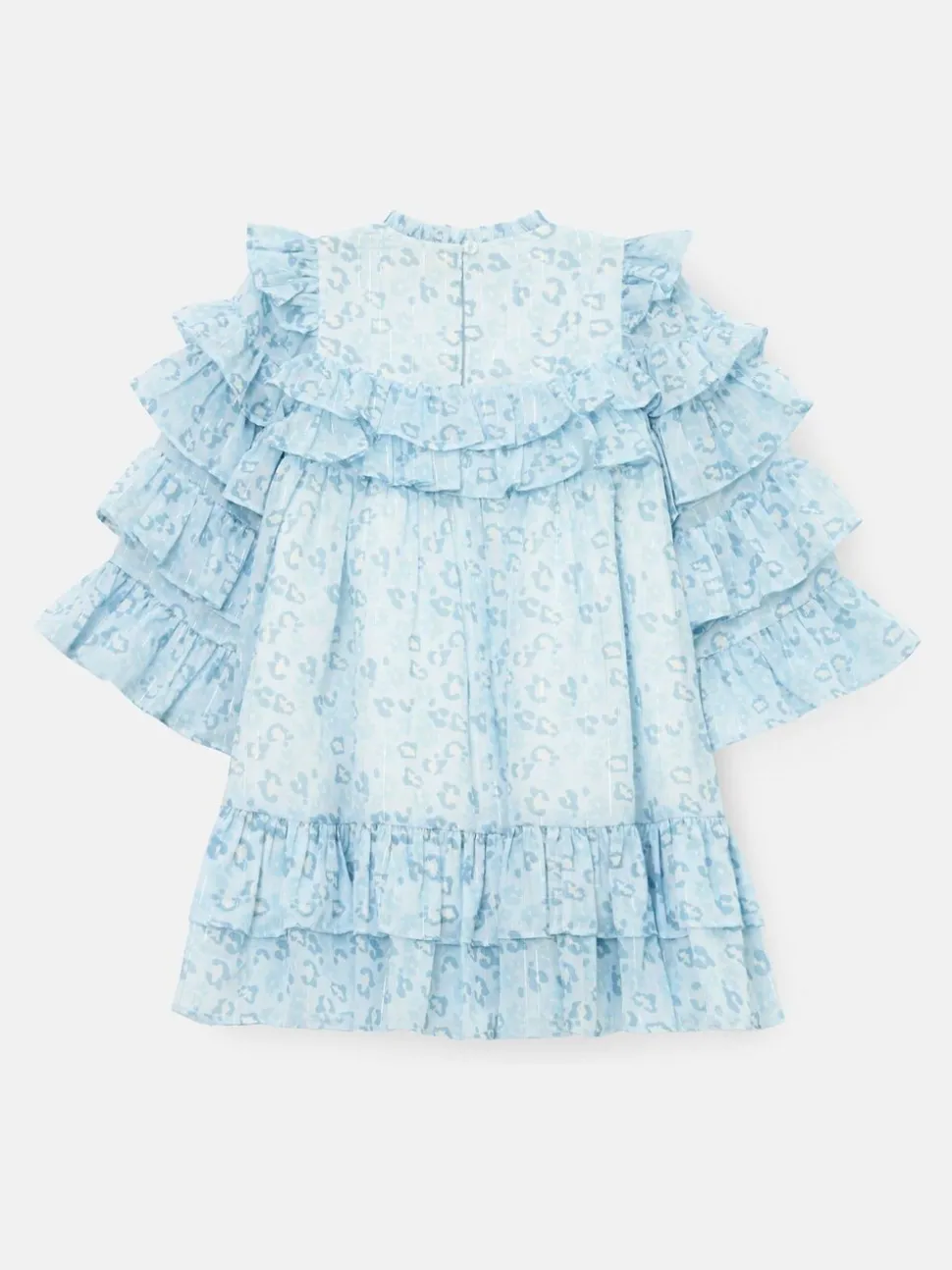 Angel & Rocket Blue Imogen Leopard Print Frill Dress
