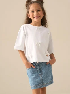 Angel & Rocket Blue Kendal Aysmmetric Waist Denim Mini Skirt