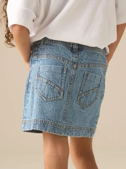 Angel & Rocket Blue Kendal Aysmmetric Waist Denim Mini Skirt