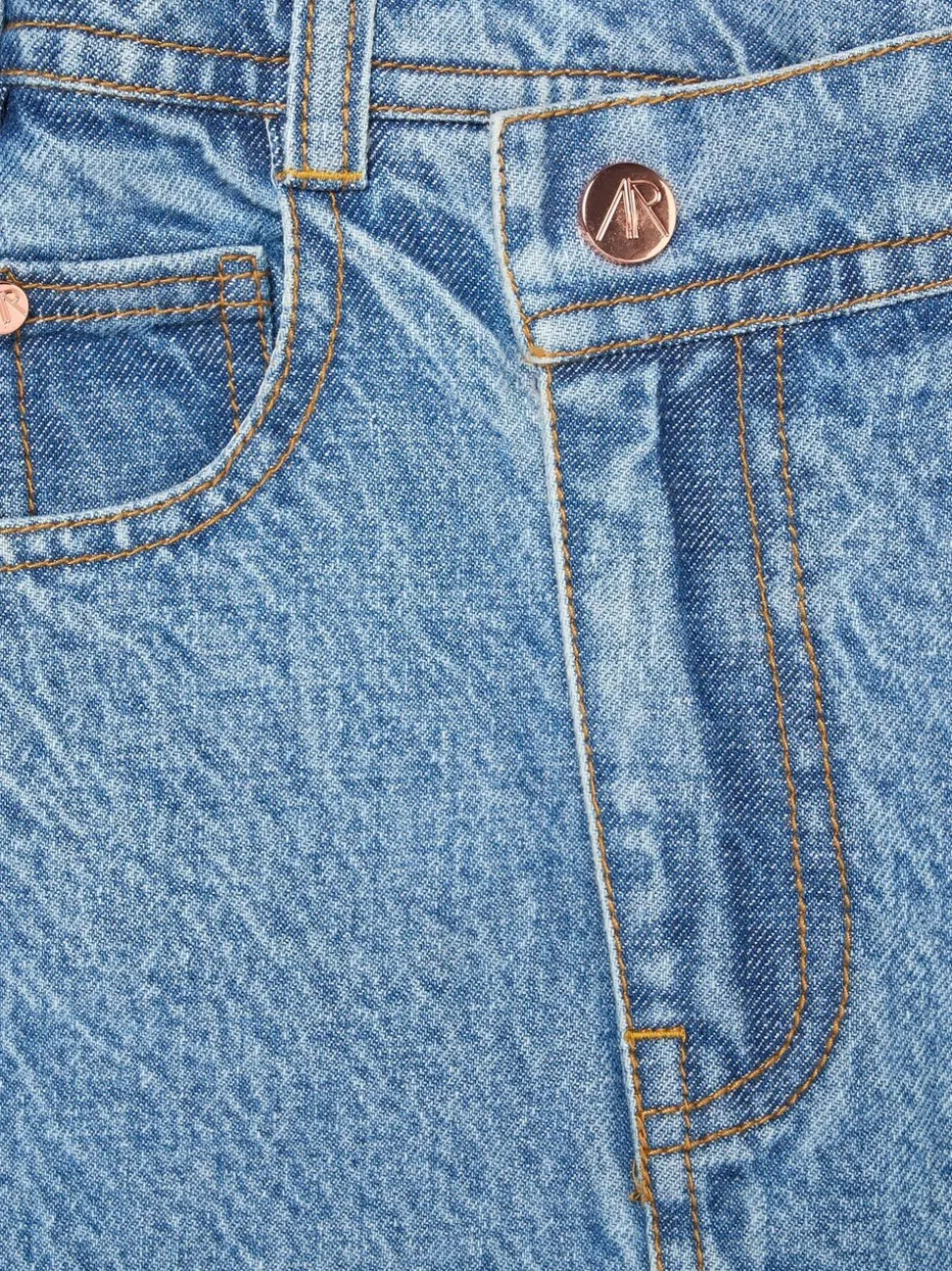 Angel & Rocket Blue Kendal Aysmmetric Waist Denim Mini Skirt