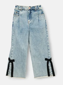 Angel & Rocket Blue Lena Bow Detail Straight Leg Jeans
