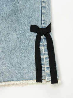 Angel & Rocket Blue Lena Bow Detail Straight Leg Jeans