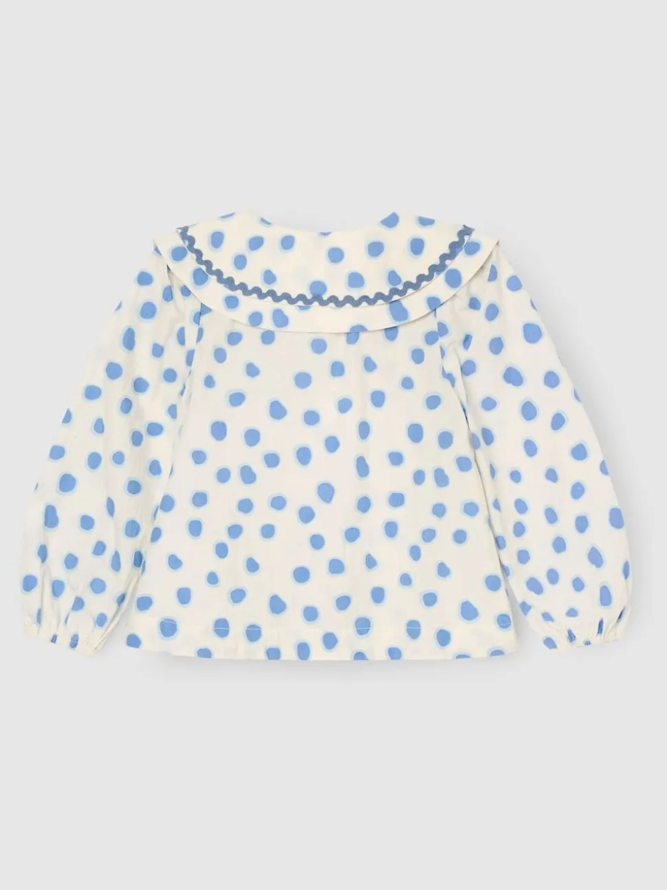 Angel & Rocket Blue Leonie Double Collar Spot Blouse