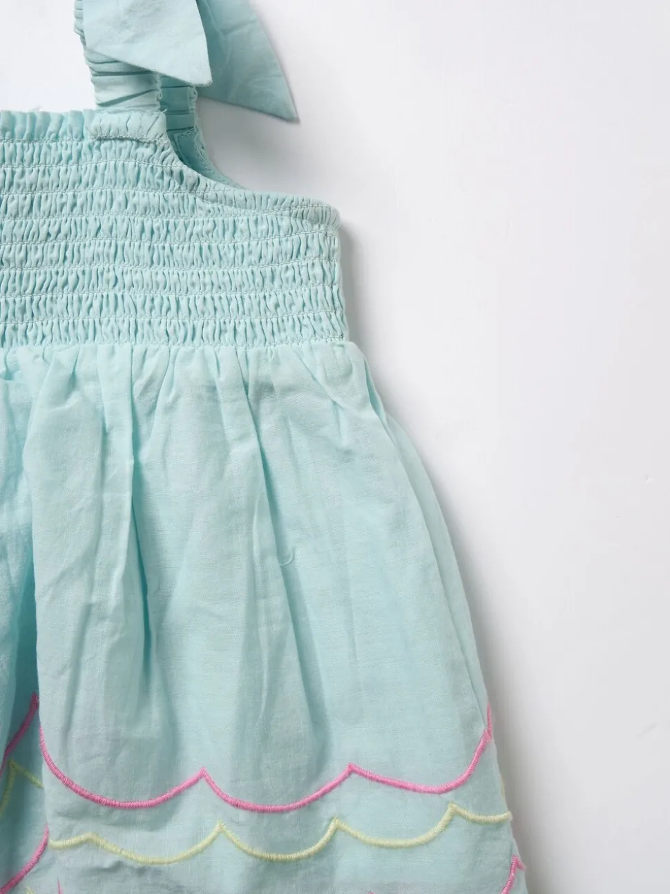 Angel & Rocket Blue Lina Embroidered 100% Cotton Top and Shorts Set