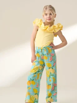 Angel & Rocket Blue Lyla Fruit Print Trousers