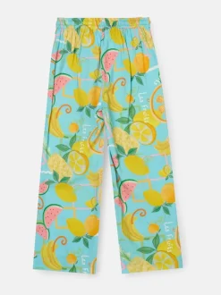 Angel & Rocket Blue Lyla Fruit Print Trousers