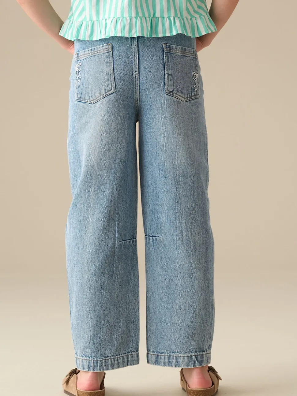 Angel & Rocket Blue Mollie Barrel Leg Denim Jeans
