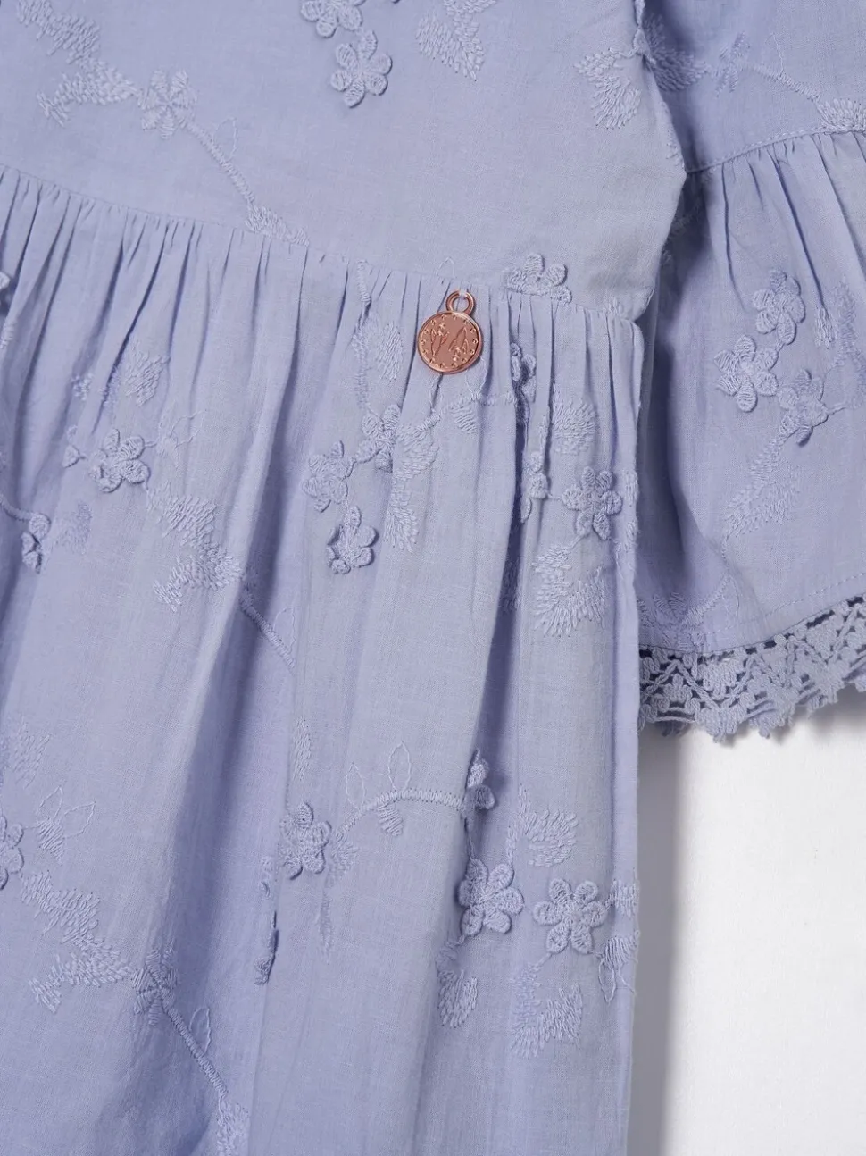 Angel & Rocket Blue Natalia Blue 3D Flower Dress