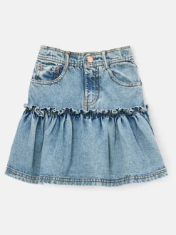 Angel & Rocket Blue Noemie Heart Pocket Denim Skirt