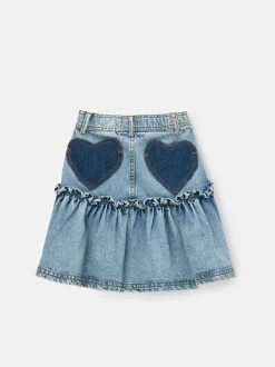 Angel & Rocket Blue Noemie Heart Pocket Denim Skirt