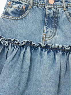 Angel & Rocket Blue Noemie Heart Pocket Denim Skirt
