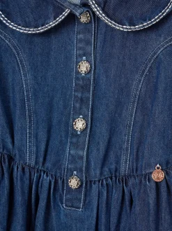 Angel & Rocket Blue Paige Diamonte Embellished Denim Dress