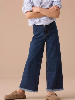 Angel & Rocket Blue Paloma Blue Heart Pocket Cropped Jeans