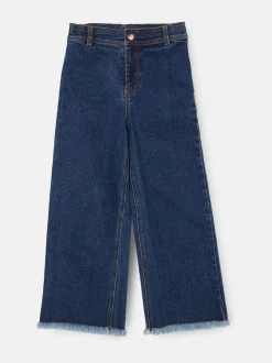 Angel & Rocket Blue Paloma Blue Heart Pocket Cropped Jeans