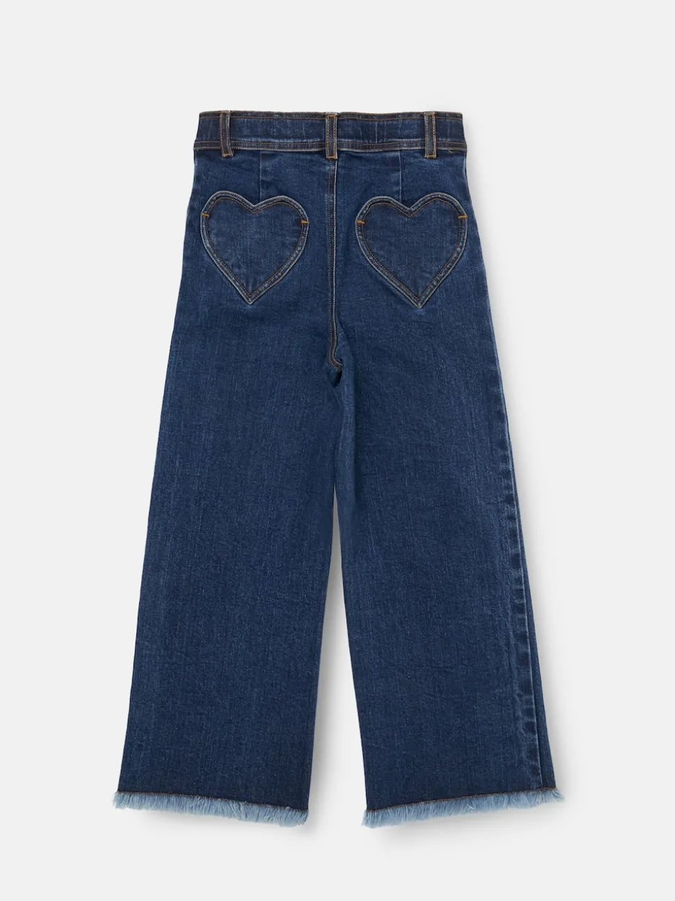 Angel & Rocket Blue Paloma Blue Heart Pocket Cropped Jeans