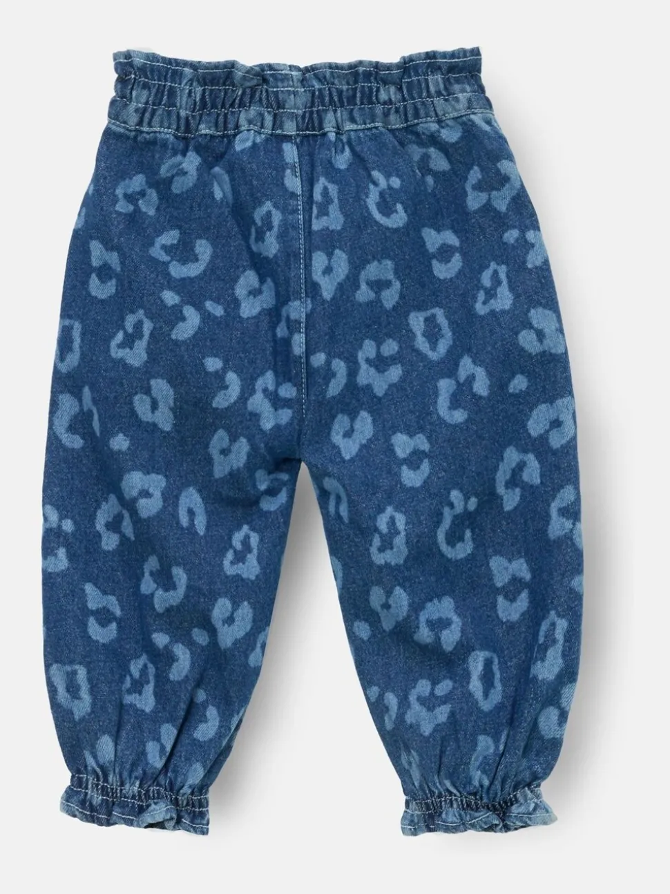 Angel & Rocket Blue Petra Leopard Print Denim Trousers