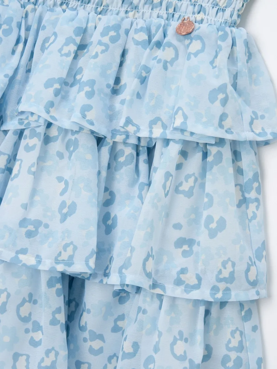 Angel & Rocket Blue Polly Leopard Print Ra Ra Skirt