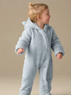 Angel & Rocket Blue Quinn Faux Fur Pramsuit