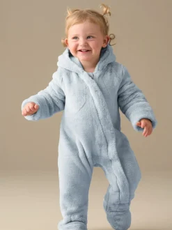 Angel & Rocket Blue Quinn Faux Fur Pramsuit
