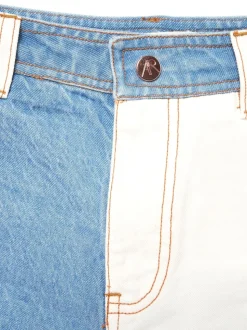 Angel & Rocket Blue Rafaela Contrast Wash Denim Shorts